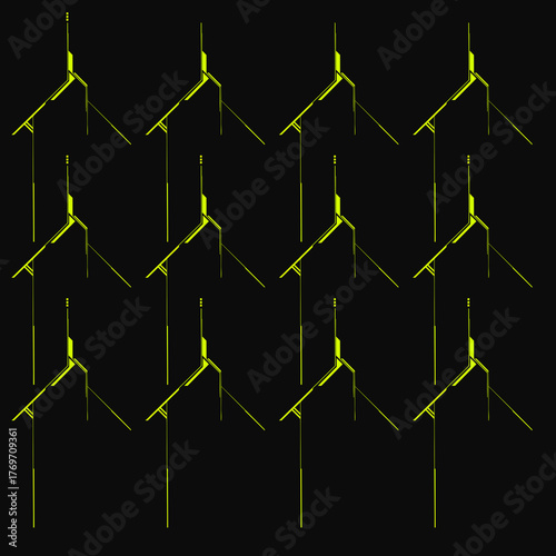 Digital Tech Lines Composition / Digitale Tech-Linien-Komposition / Composición digital de líneas tecnológicas