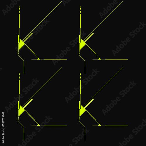 Digital Tech Lines Composition / Digitale Tech-Linien-Komposition / Composición digital de líneas tecnológicas