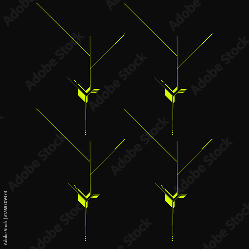 Digital Tech Lines Composition / Digitale Tech-Linien-Komposition / Composición digital de líneas tecnológicas