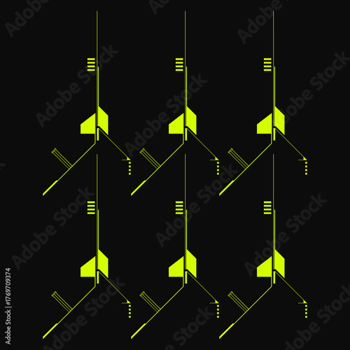 Digital Tech Lines Composition / Digitale Tech-Linien-Komposition / Composición digital de líneas tecnológicas