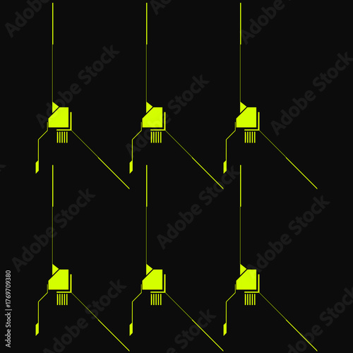 Digital Tech Lines Composition / Digitale Tech-Linien-Komposition / Composición digital de líneas tecnológicas