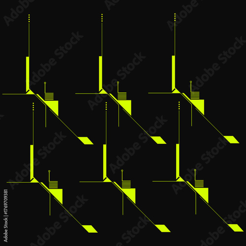 Digital Tech Lines Composition / Digitale Tech-Linien-Komposition / Composición digital de líneas tecnológicas