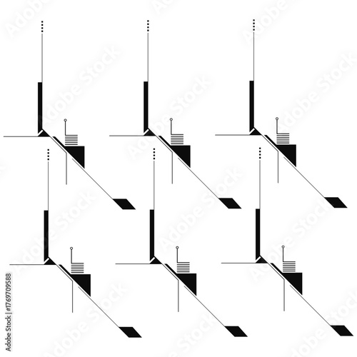 Digital Tech Lines Composition / Digitale Tech-Linien-Komposition / Composición digital de líneas tecnológicas