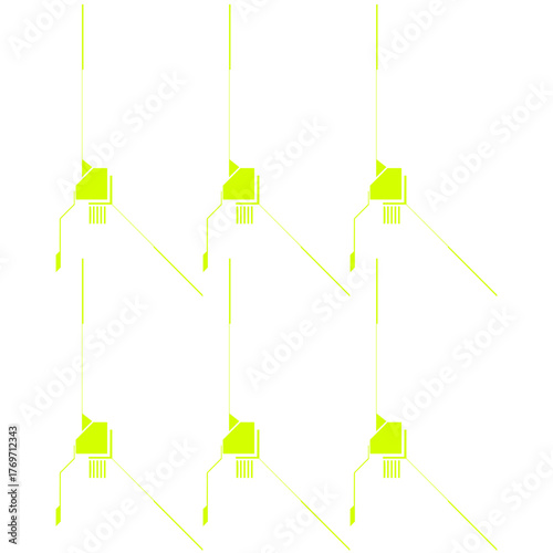 Digital Tech Lines Composition / Digitale Tech-Linien-Komposition / Composición digital de líneas tecnológicas