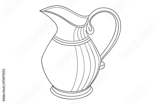line drawing of a jug