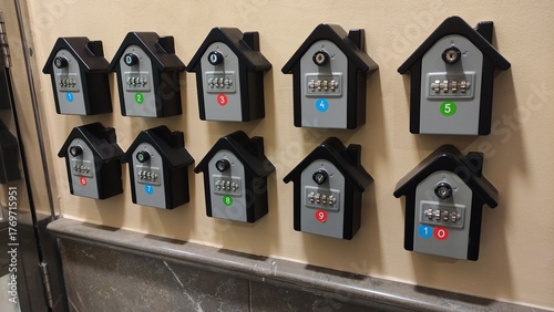 Multiple key lock boxes for secure self check in
