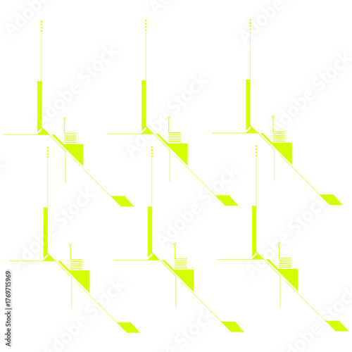 Digital Tech Lines Composition / Digitale Tech-Linien-Komposition / Composición digital de líneas tecnológicas