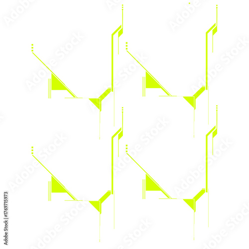 Digital Tech Lines Composition / Digitale Tech-Linien-Komposition / Composición digital de líneas tecnológicas