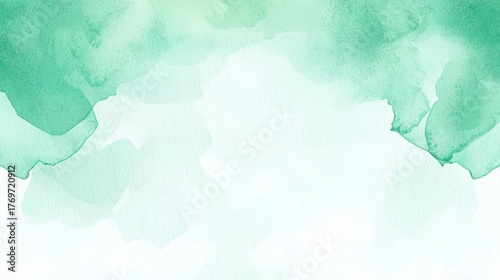 Soft Green Watercolor Background with Gentle Shades and Subtle Texture for Creative and Artistic Projects