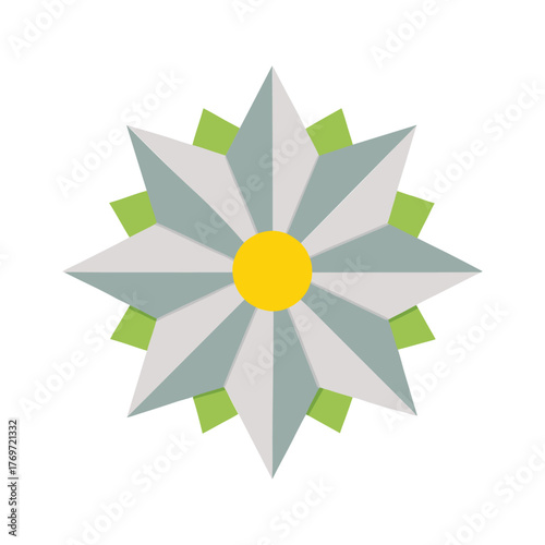 Delicate origami daisy flower folding simple white paper petals creative crafting art