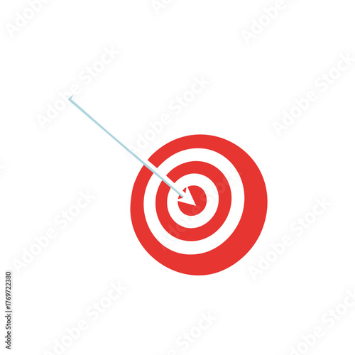 Precisely Targeted Aiming with Arrow Striking Center of Red Target