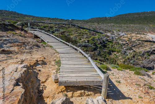 Wanderweg oberhalb des Dias Beach in Südafrika