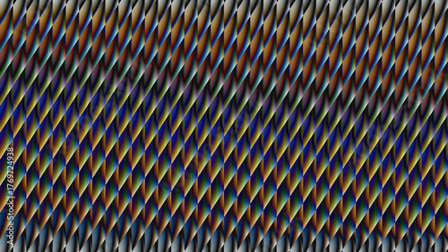 Fotografi Abstract textured pattern with metallic sheen and color accents dynamic design