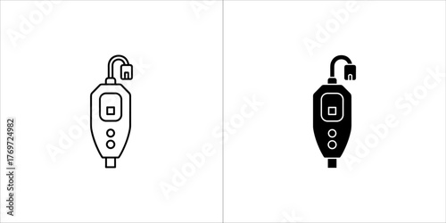Digital device icon, electronic gadget and technology