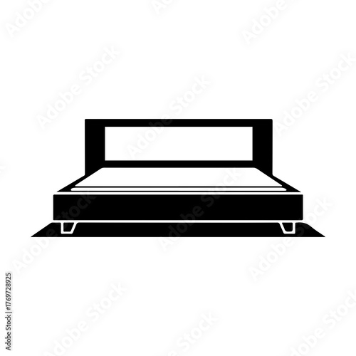 3d render of a modern bed isolated on transparent background