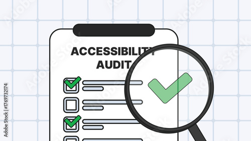 Accessibility audit checklist banner magnifier