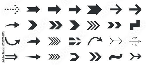 Diverse Arrow Set Vector Collection Directions Navigation Symbols