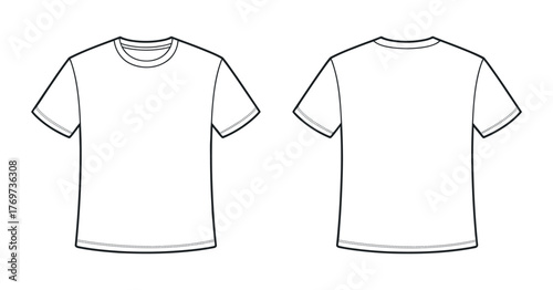 Simple Vector T-Shirt Template for Fashion and Casual Wear