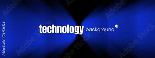 Motion and minimal cover with a speed effect and blue abstract background for a tech or science presentation and banner.