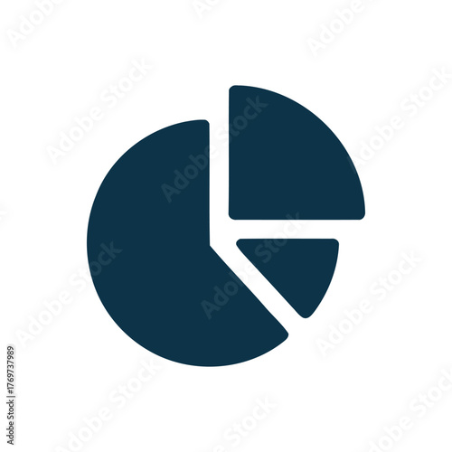 Chart pie slice data analysis business graphic infographic concept