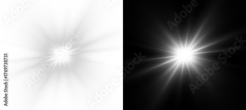 Glistering beams and radiant flashes with glowing overlays, sunlight glare, and warm sunburst effects.