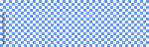 A floor with a chess and blue pattern for a white checkerboard or seamless checkered grid design. Gridded tile