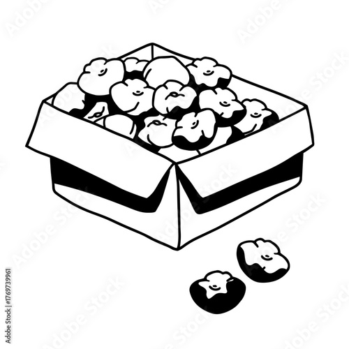 crate full of tomatoes on white background