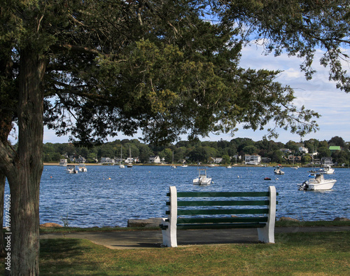 Quadro su tela Apponagansett Park and the Charm of Padanaram Village, Dartmouth MA
