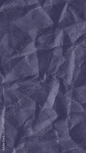 indigo crumpled paper background vertical texture animation