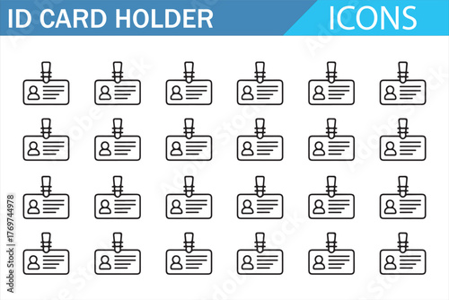 Outline Vector Badge and Identity Card Symbol Pack