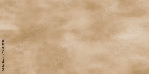 This vintage brown grunge paper texture background resembles an old parchment sheet with a stained pattern and worn beige material