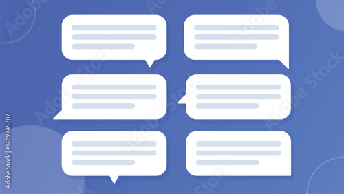 Chat bubbles background banner with messages