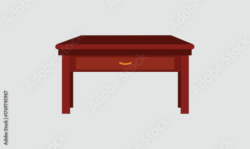 Modern wooden table vector design