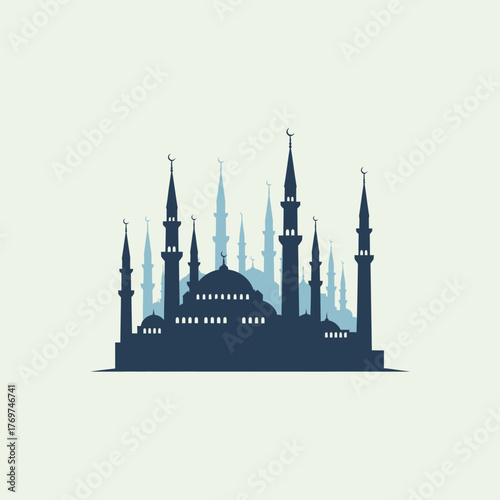 Isometric illustration of a stone castle with towers and a drawbridge.