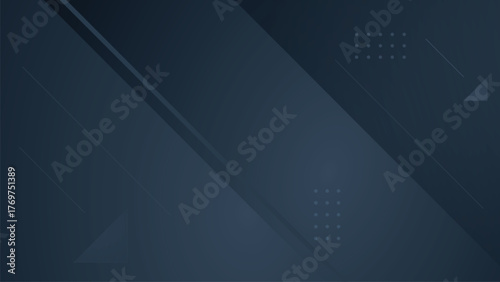 Dark Navy Blue Corporate Abstract Background With Geometric Shapes Diagonal Lines And Minimalist Dot Pattern Design