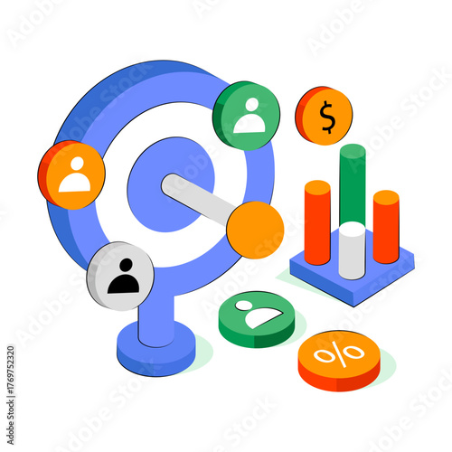 Premium download illustration of target audience 