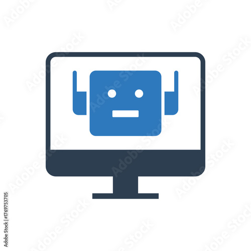 Computer Robot Icon 