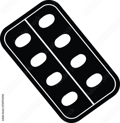 Medication Blister Pack Vector Design Treatment Dosage Pills Medical Tablet Capsule Healthcare Medicine Pharmaceutical Remedy