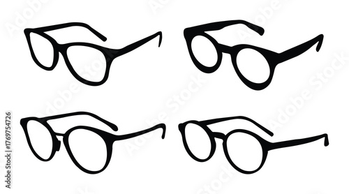 Black modern eye protection sunglasses frame package design