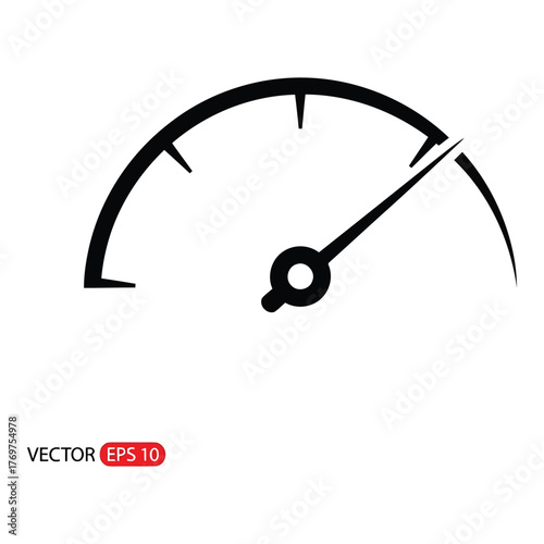 Gauge speedometer tachometer indicator vector
