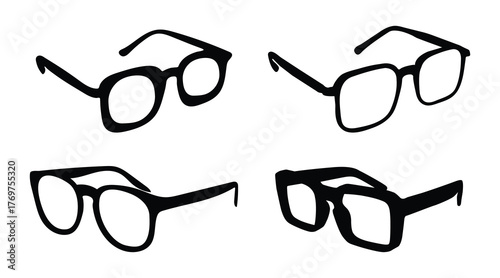 Black modern eye protection sunglasses frame package design