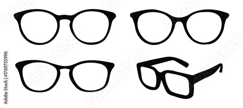 Black smart optical silhouettes set design