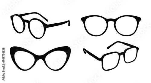 Black digital optical frame set collection