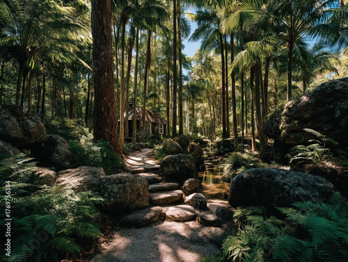 Lush rainforest trails on M...
