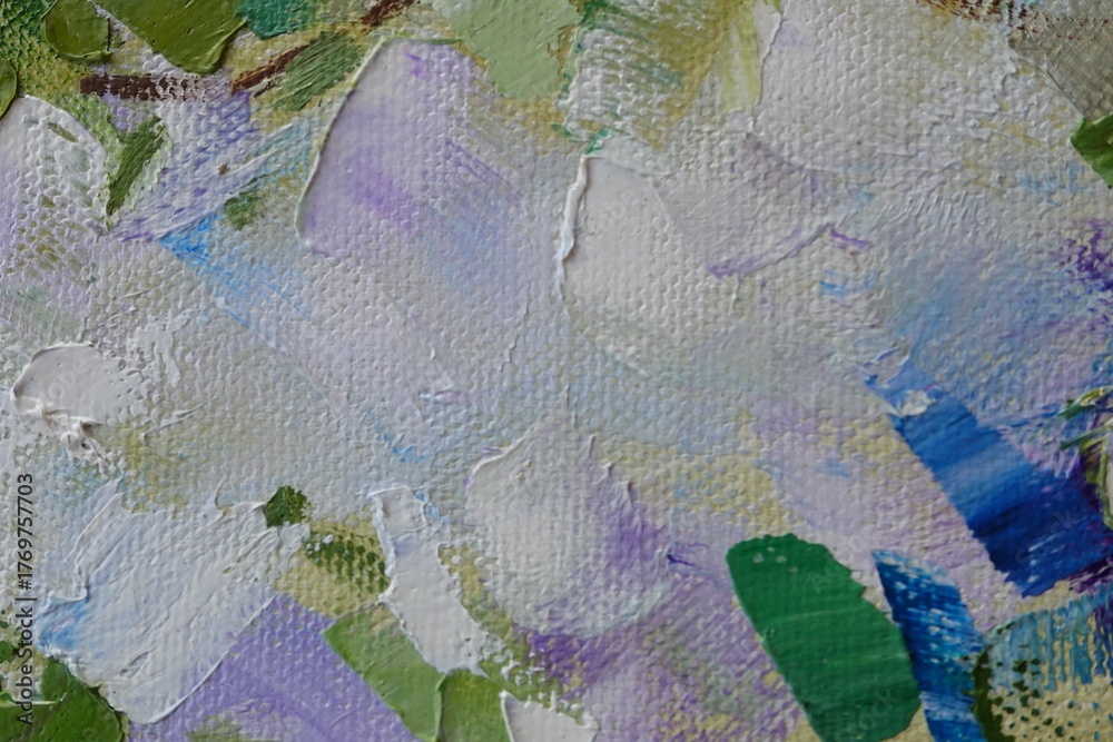 Fototapeta premium Oil Paint Brush Strokes on Canvas – Hand-Painted Texture