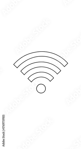 Simple Wifi Icon Wireless Connectivity Symbol for Digital Communication
