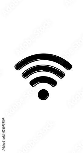 Minimalist wireless signal icon for modern network and internet connectivity