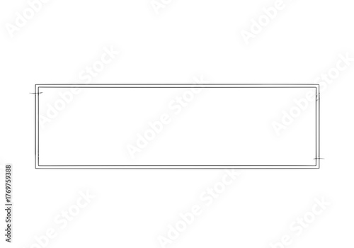 Rectangle Line Art Simple Geometric Shape Illustration for Design Projects