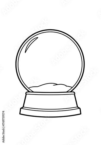 Snow globe illustration ready for festive season, winter holiday fun