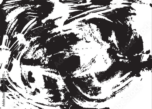Abstract black and white swirl design inspired by modern art concepts in an urban setting during daytime